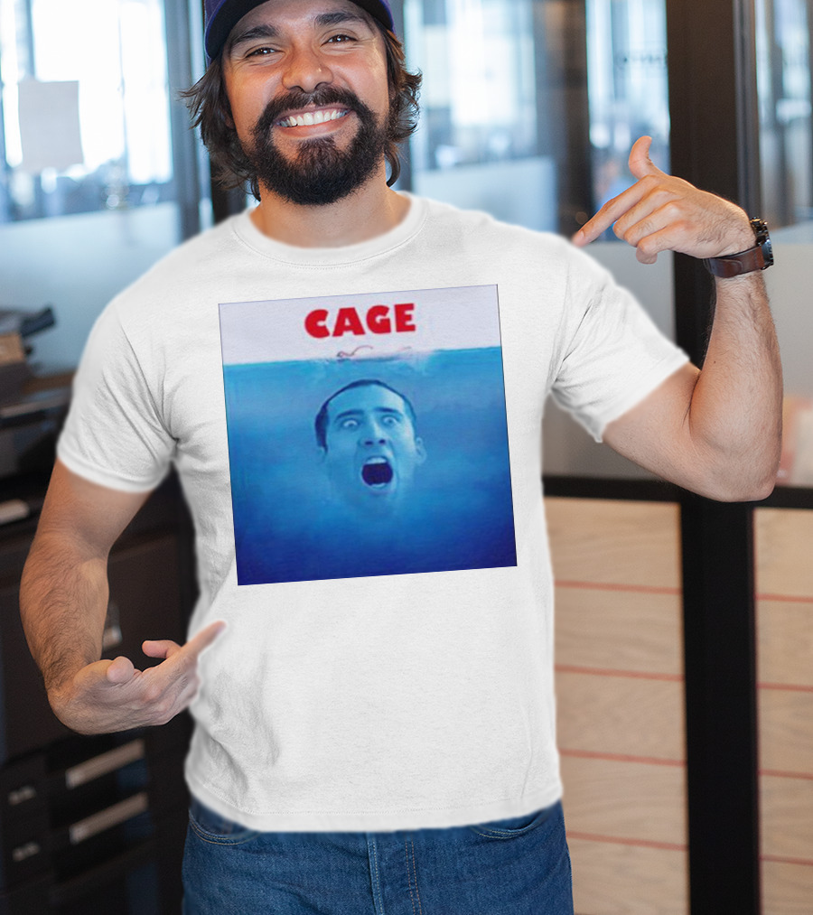 Cage Parody Jaws Nicolas Cage T-Shirt