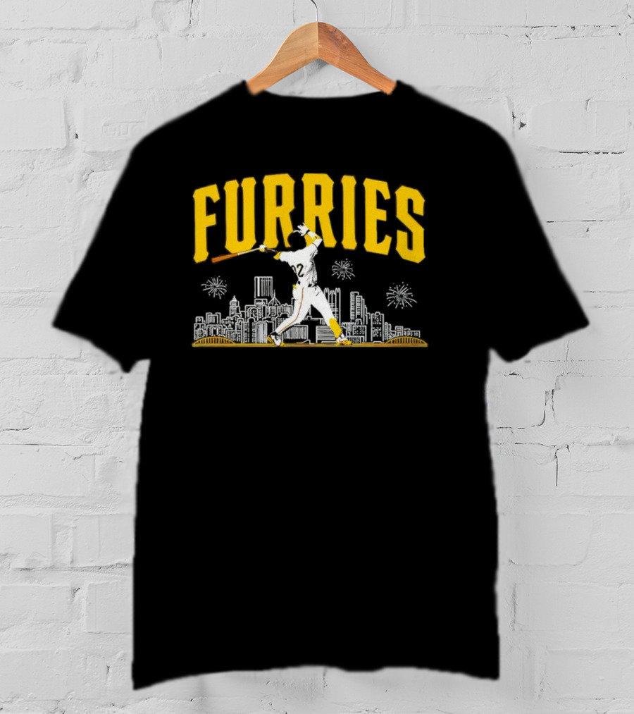 Furries Pittsburgh Baseball Skyline Batter Scene PGHCo T-Shirt