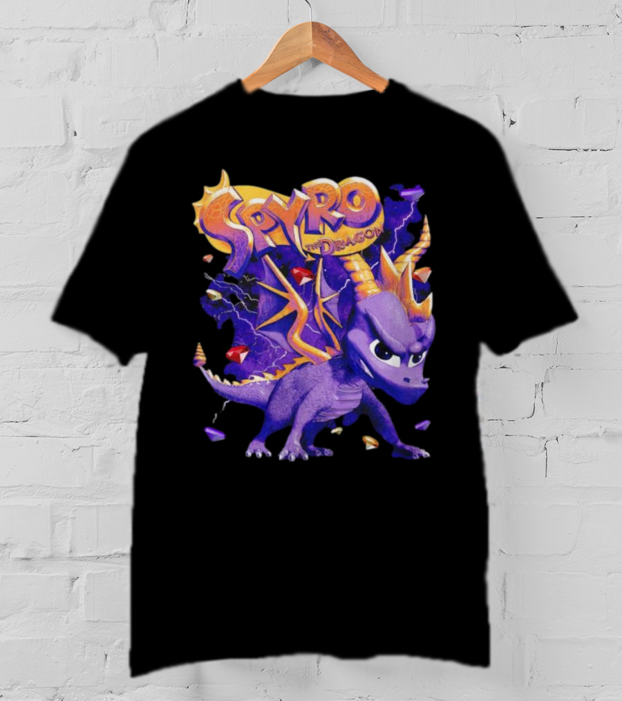 Spyro The Dragon Purple Lightning Gemstones Adventure T-Shirt