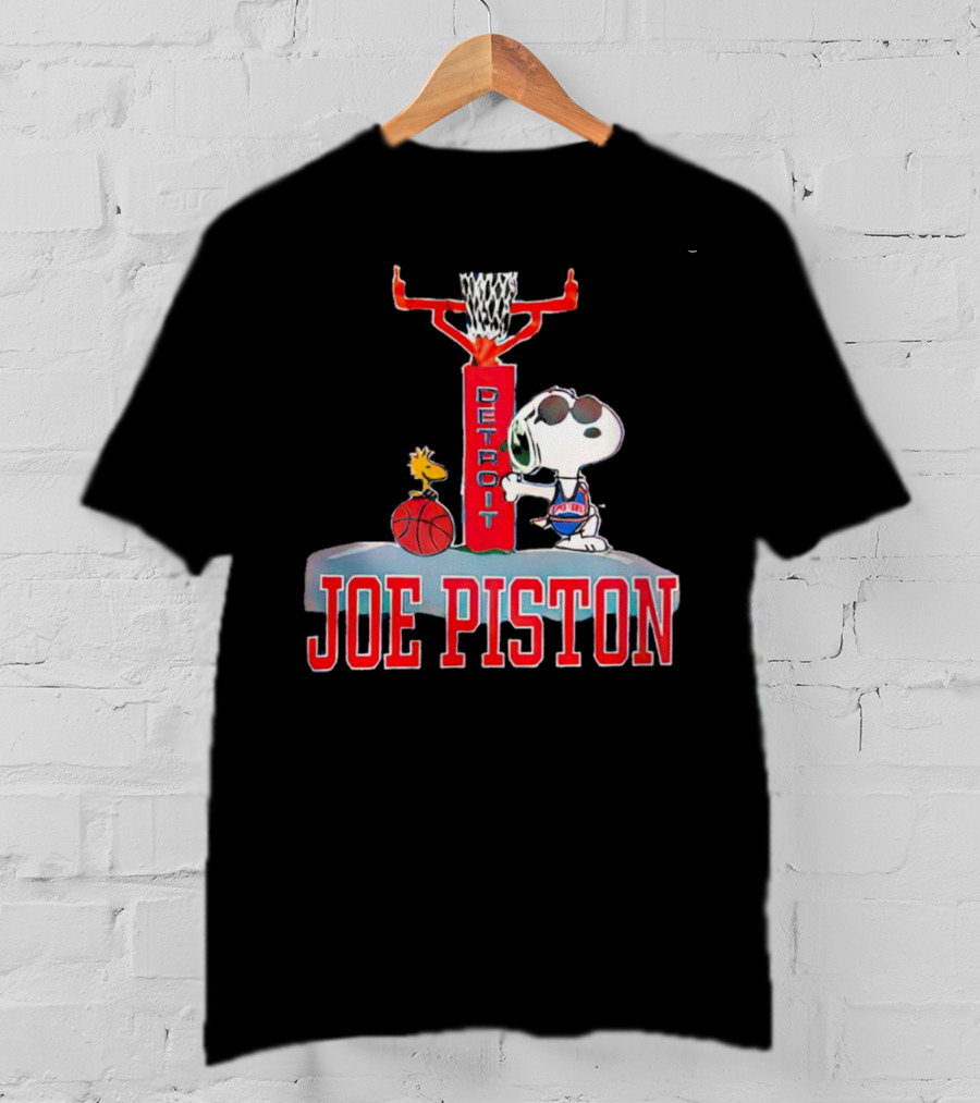Detroit Joe Piston Snoopy Basketball Detroit T-Shirt