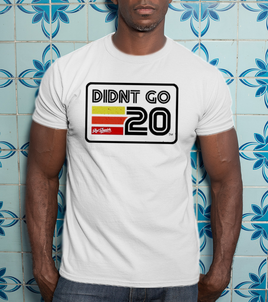 Didn't Go Rut Daniels 20 Racing Stripes Retro Motif T-Shirt