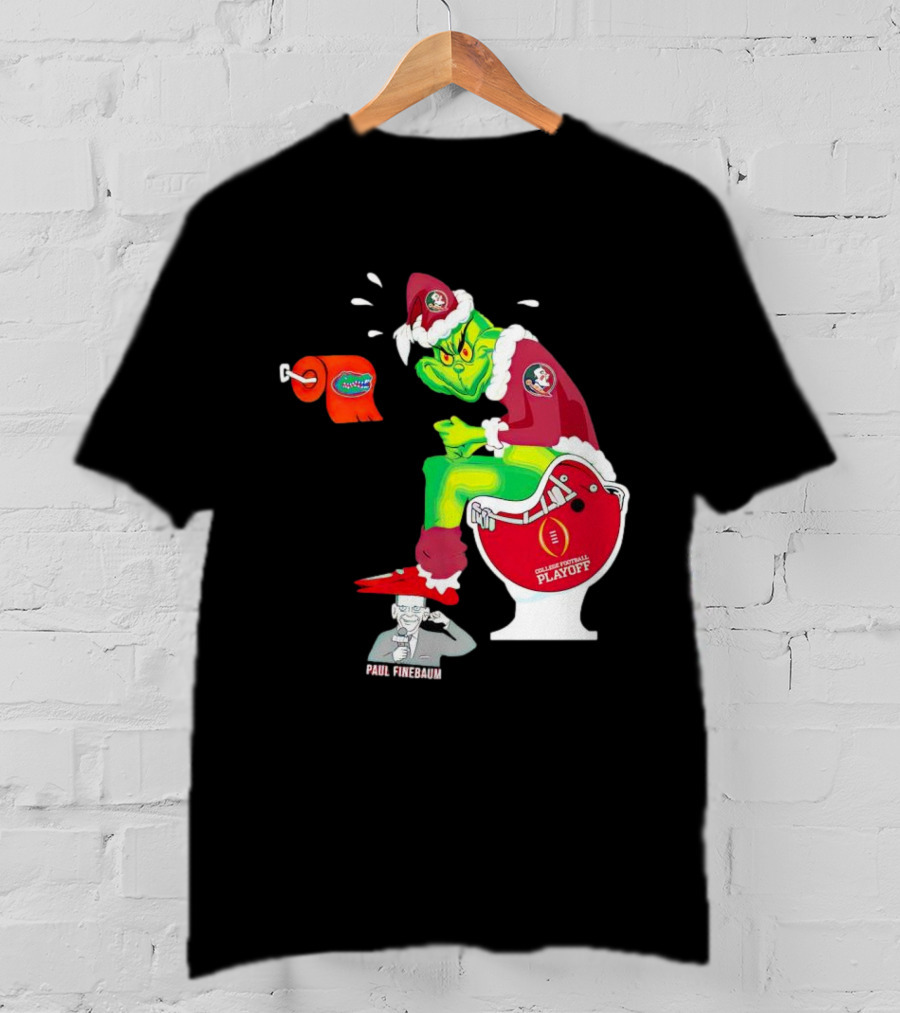 Grinch Florida State Seminoles College Football Playoff Toilet Helmet Paul Finebaum T-Shirt
