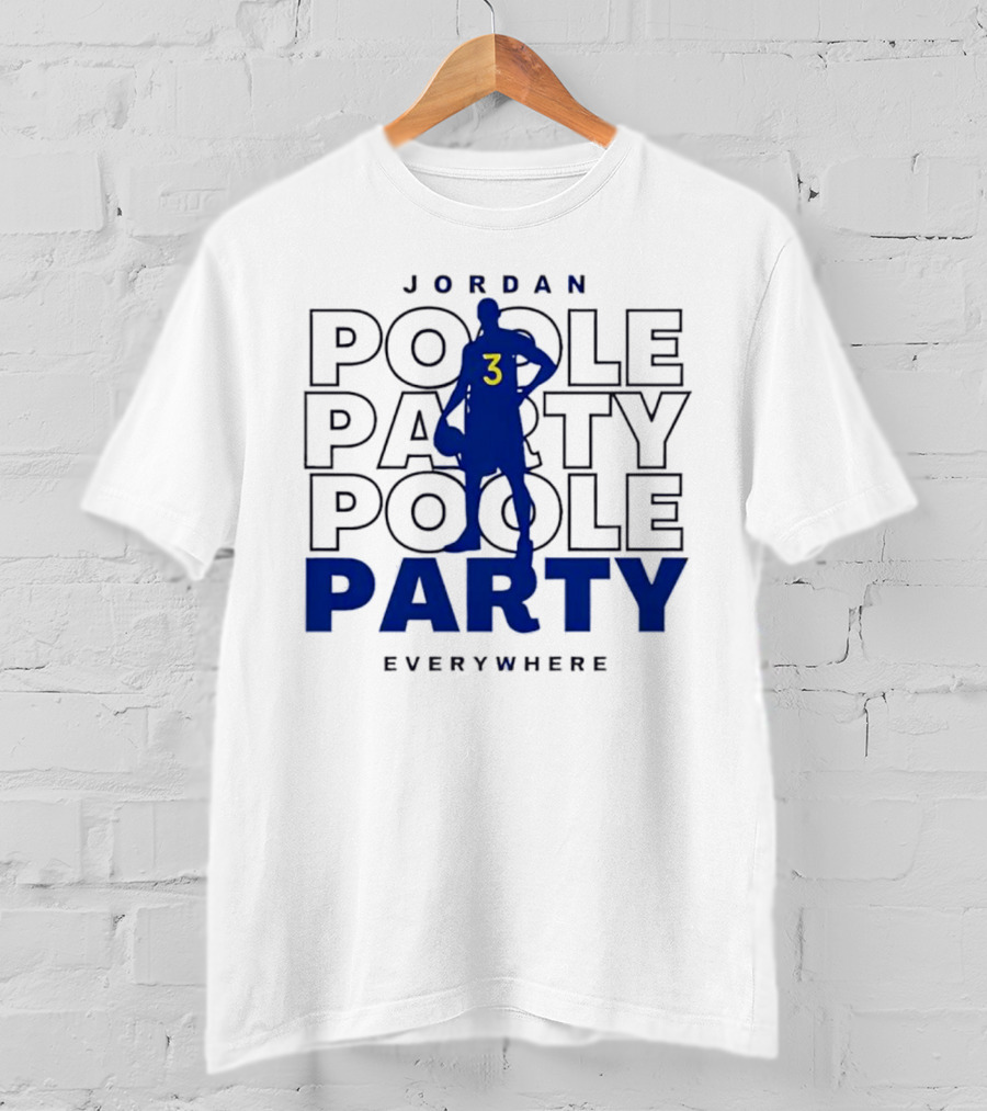Jordan Poole Party Everywhere Number 3 T-Shirt