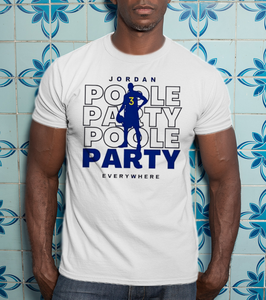 Jordan Poole Party Everywhere Number 3 T-Shirt