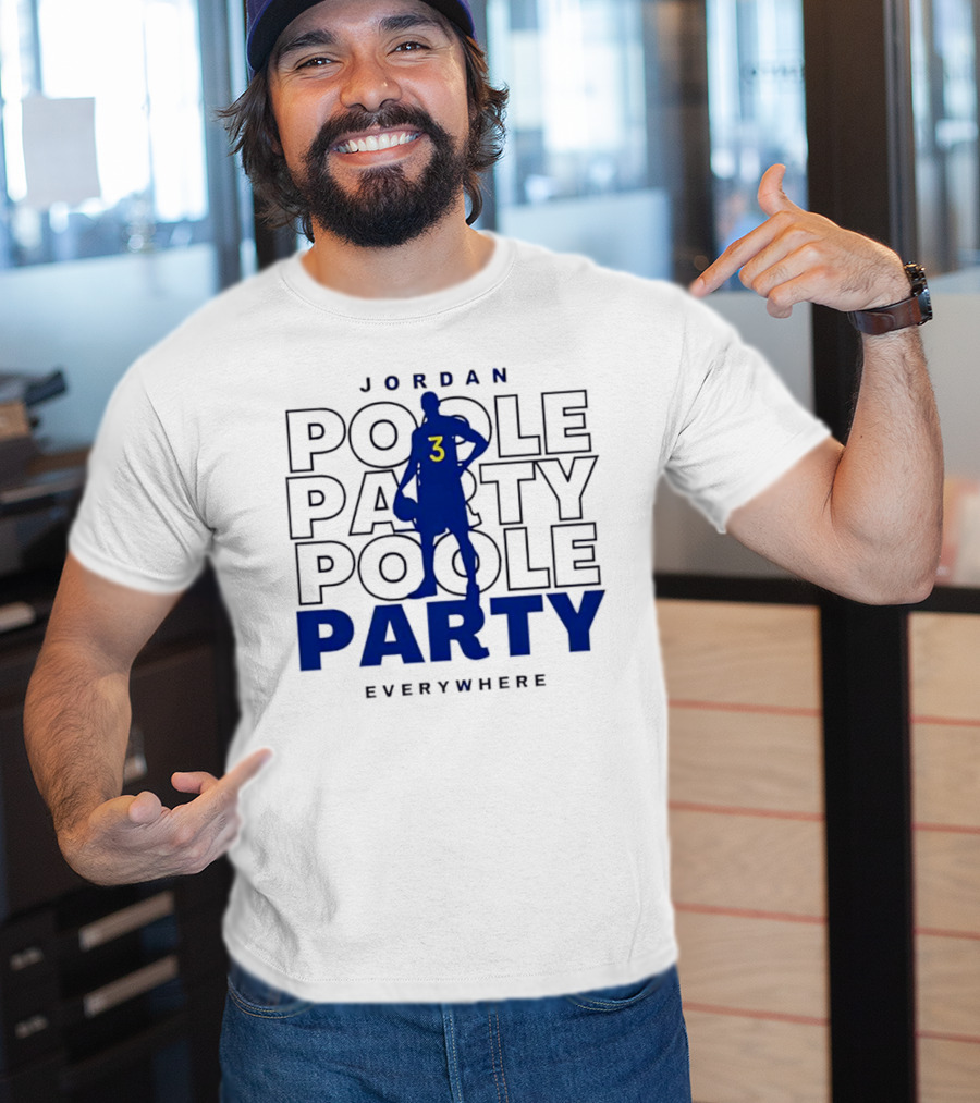 Jordan Poole Party Everywhere Number 3 T-Shirt