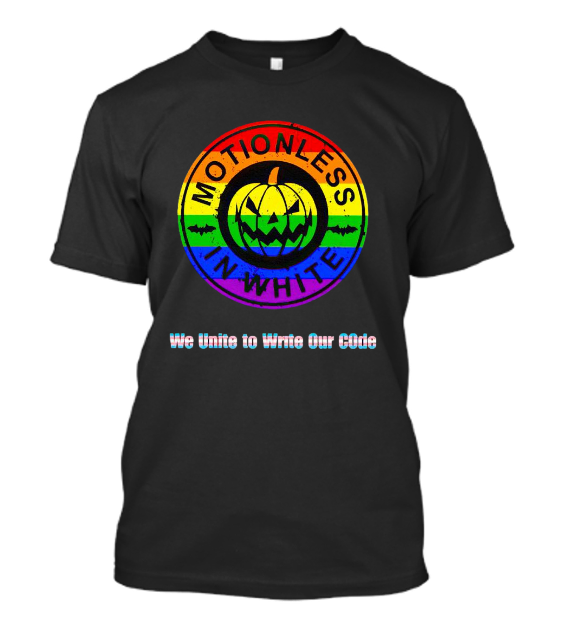 Motionless In White Pumpkin We Unite To Write Our Code T-Shirt