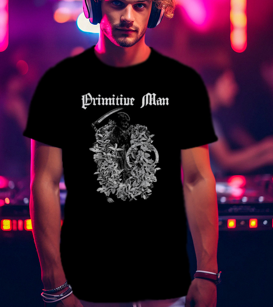 Primitive Man Grim Reaper Ancient Aesthetic T-Shirt
