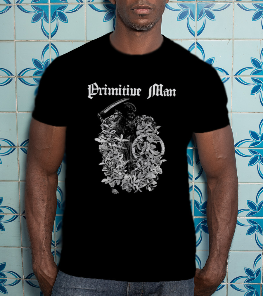 Primitive Man Grim Reaper Ancient Aesthetic T-Shirt