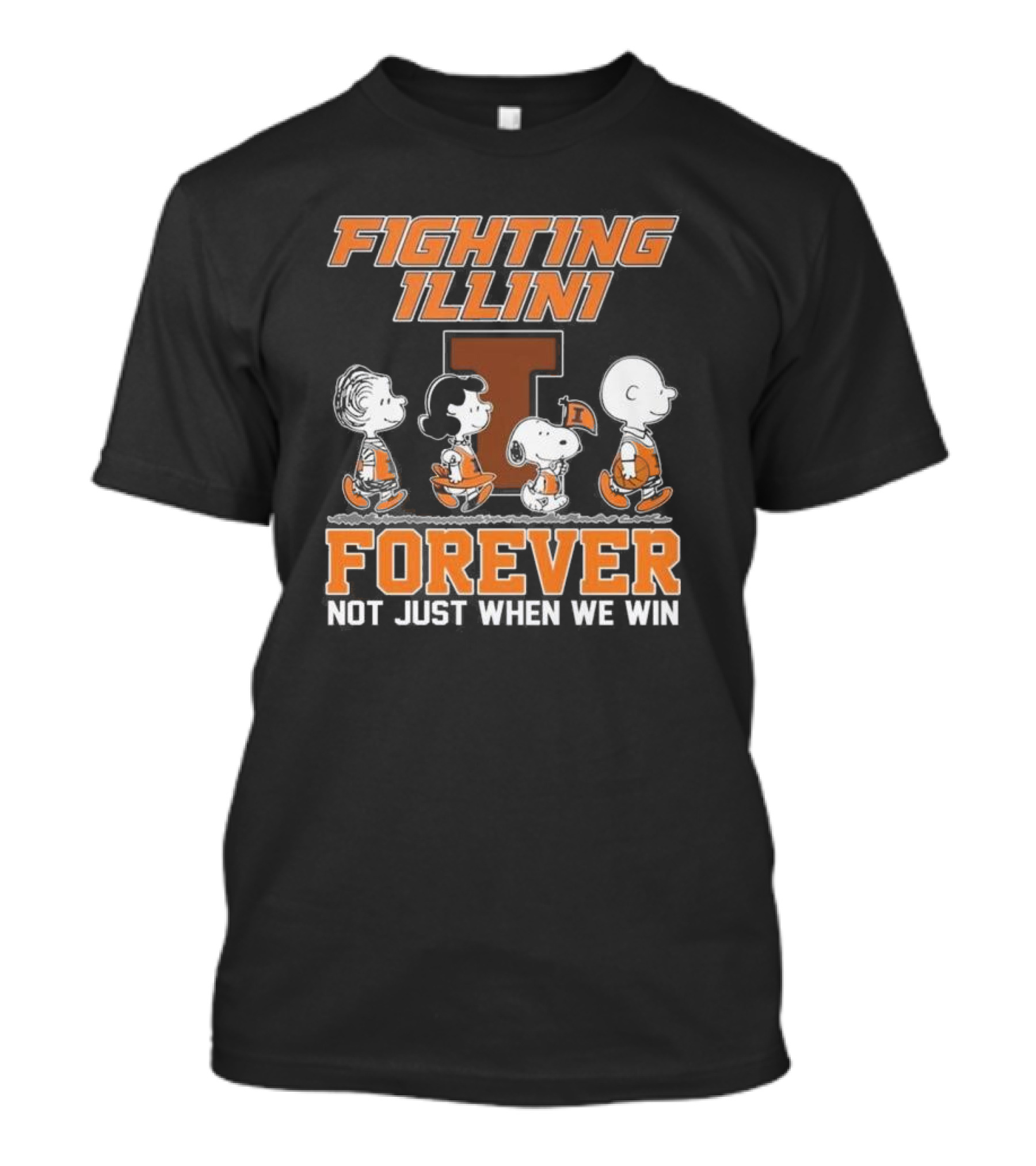 Fighting Illini Snoopy Charlie Brown Forever Not Just When We Win T-Shirt