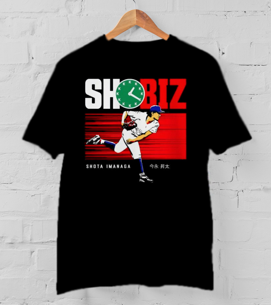 SHO BIZ Shōta Imanaga Pitching Los Angeles Dodgers K Clock T-Shirt