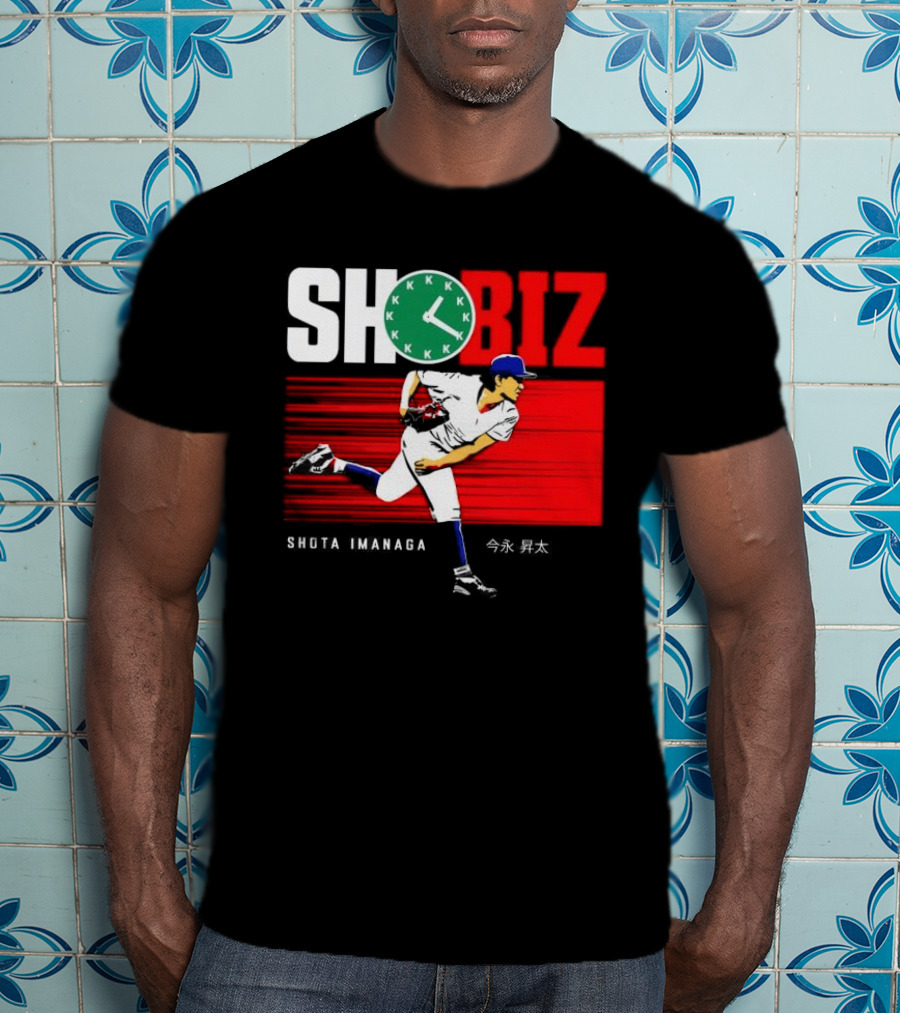 SHO BIZ Shōta Imanaga Pitching Los Angeles Dodgers K Clock T-Shirt