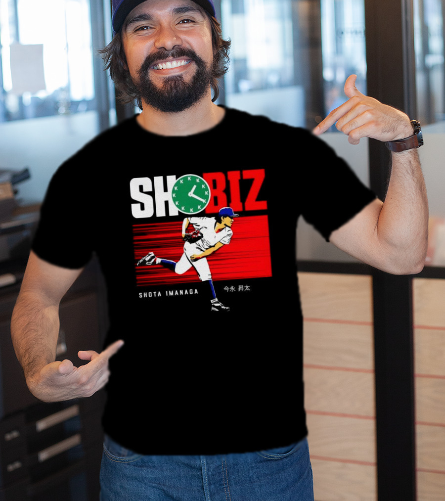 SHO BIZ Shōta Imanaga Pitching Los Angeles Dodgers K Clock T-Shirt