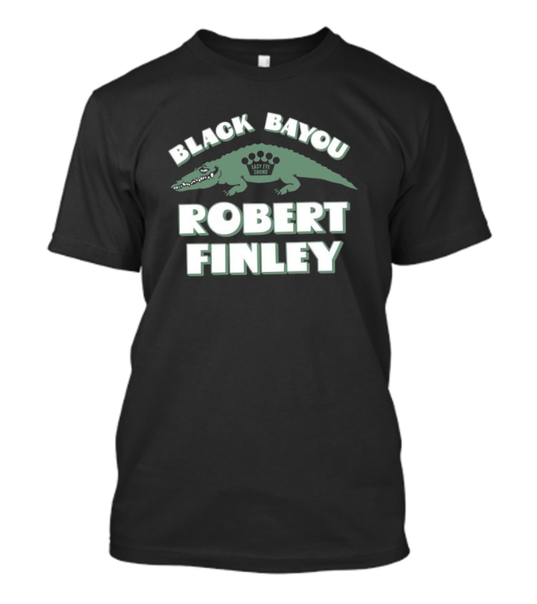Robert Finley Black Bayou Lazy Eye Sound Alligator T-Shirt