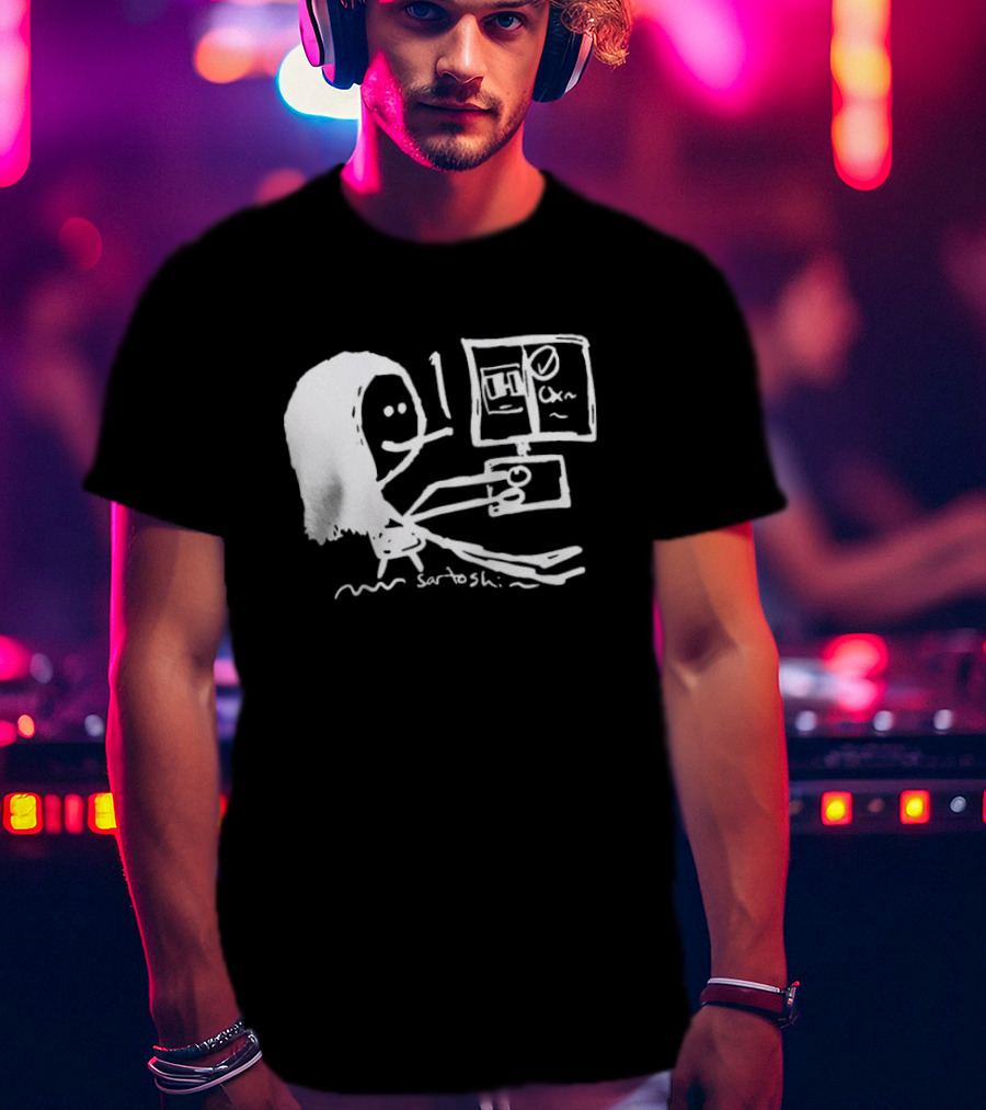 I Have 6 In The Office Stick Figure Computer Drawing Saratoshi T-Shirt