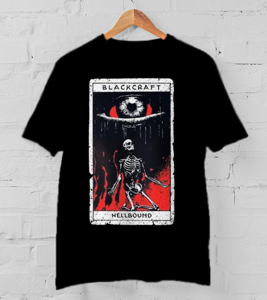 Blackcraft Cult Hellbound Tarot Skeleton Eye Flames T-Shirt