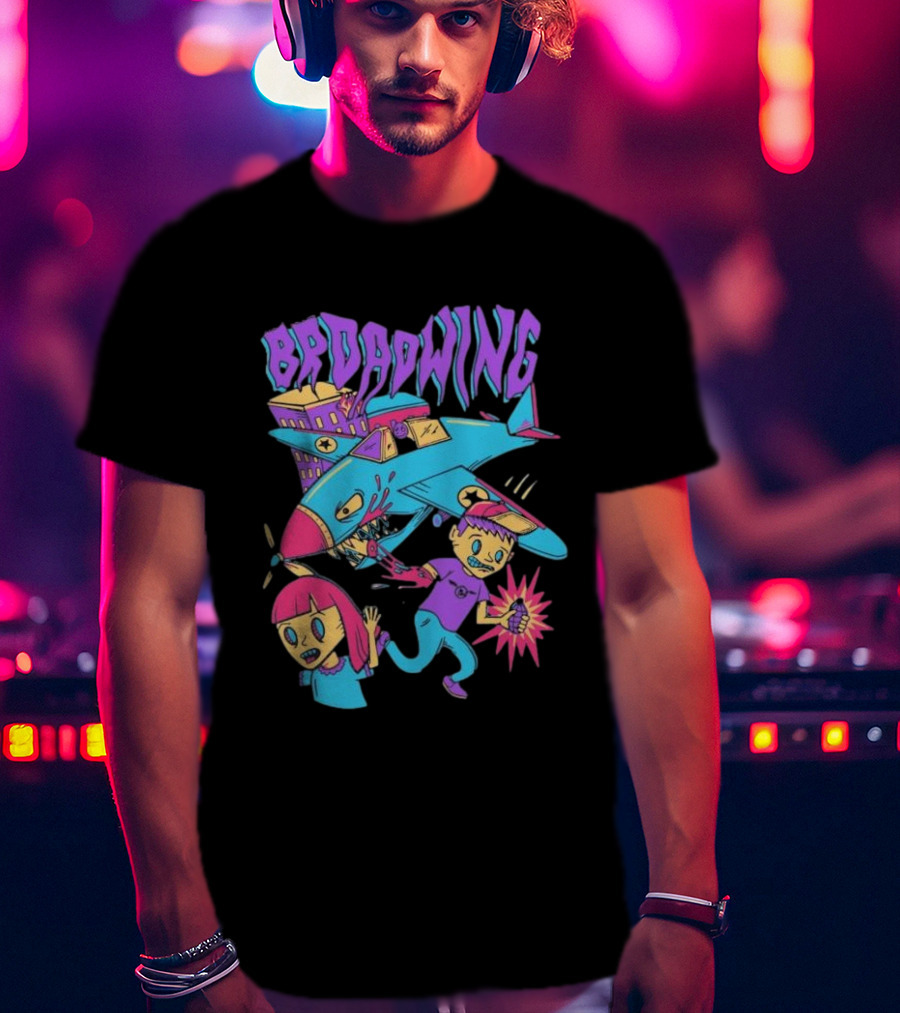 Broadwing Plane Chaos Scene T-Shirt