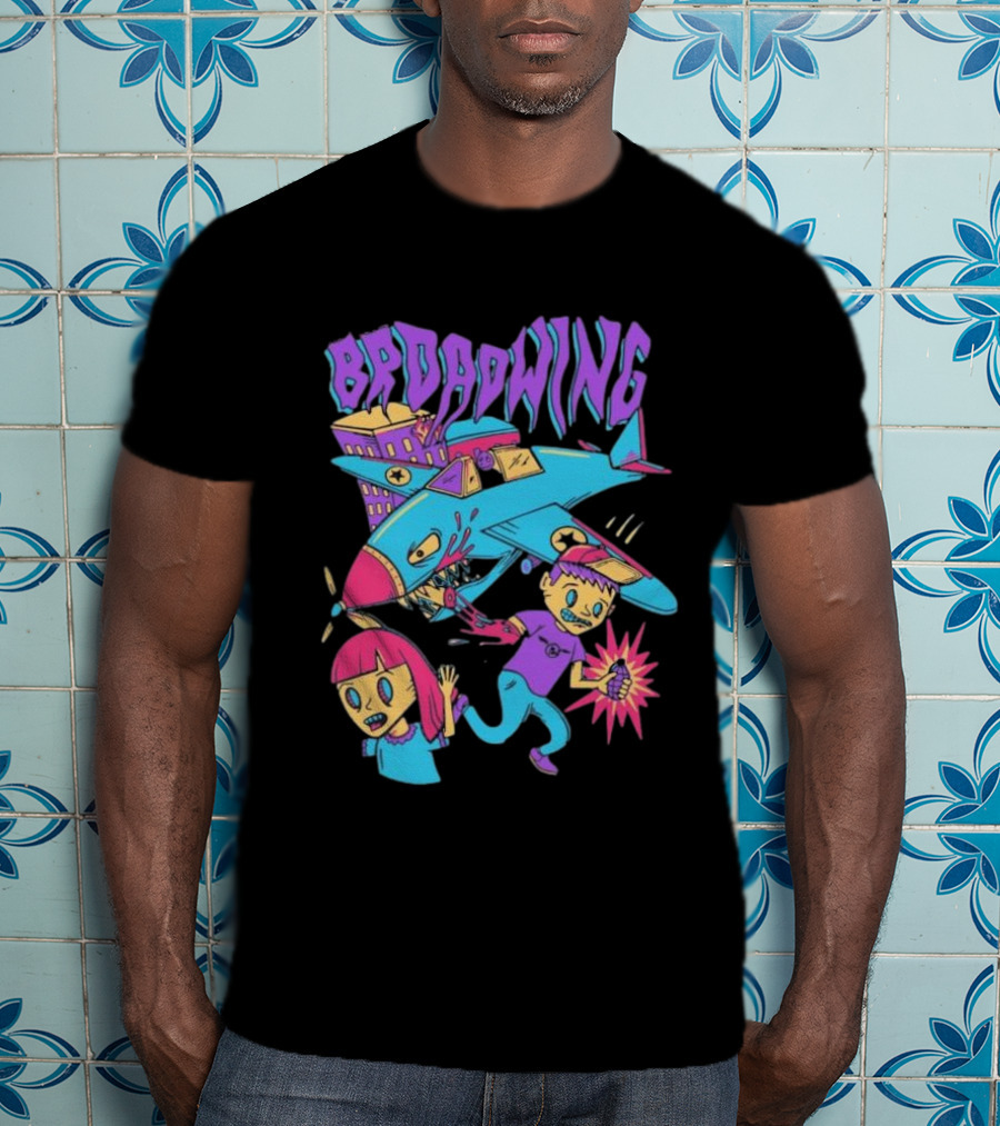 Broadwing Plane Chaos Scene T-Shirt