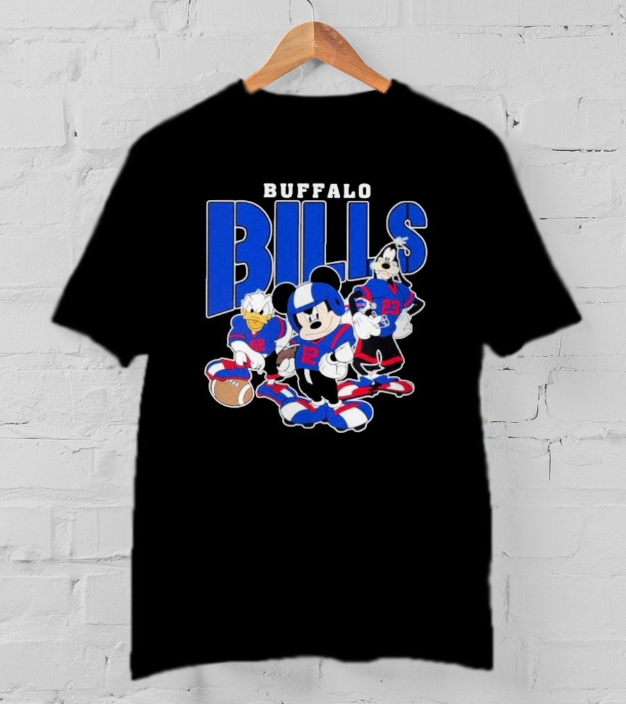 Buffalo Bills Mickey Donald Duck Goofy Football Team T-Shirt
