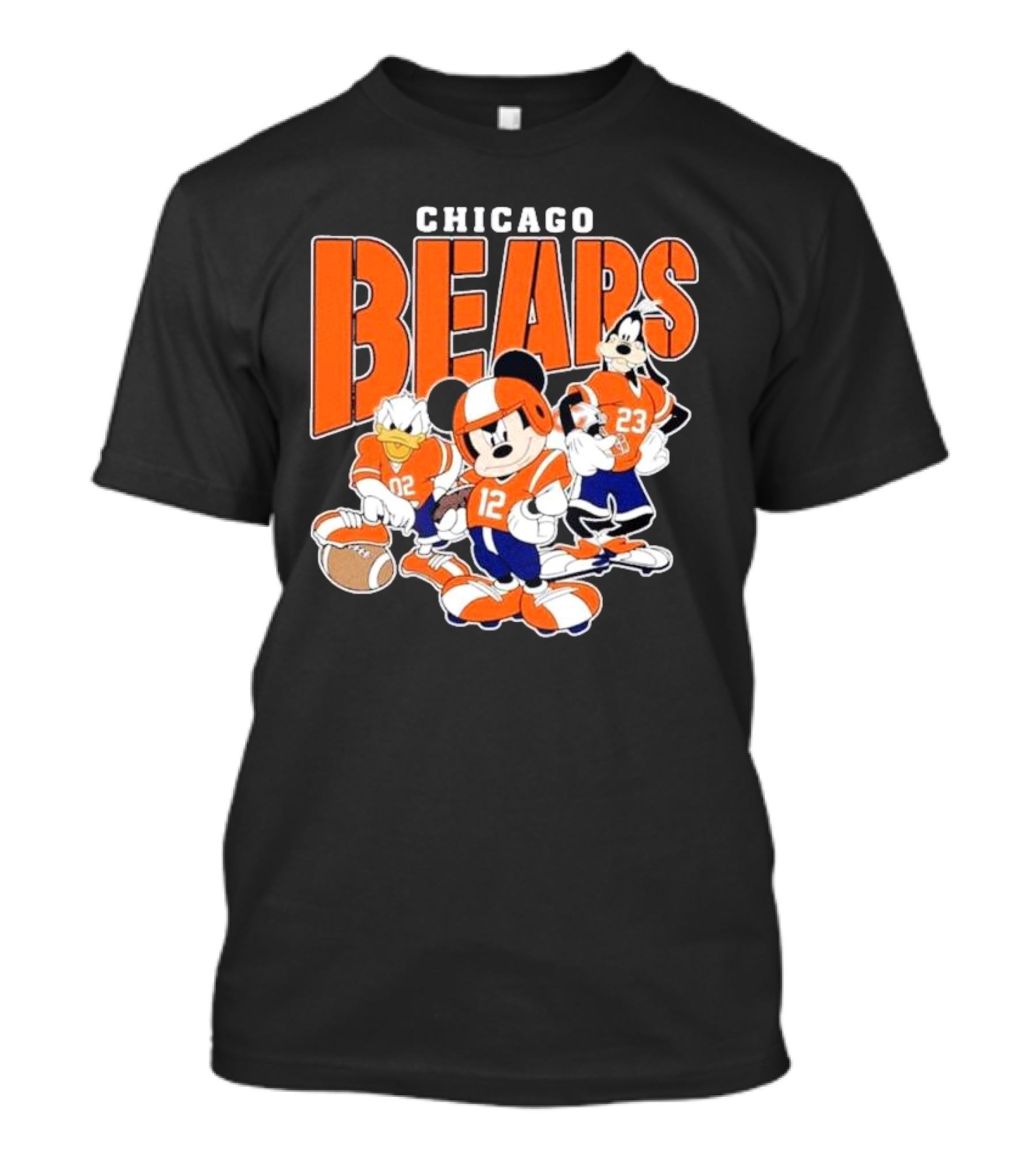 Chicago Bears Mickey Donald Goofy Football Team T-Shirt