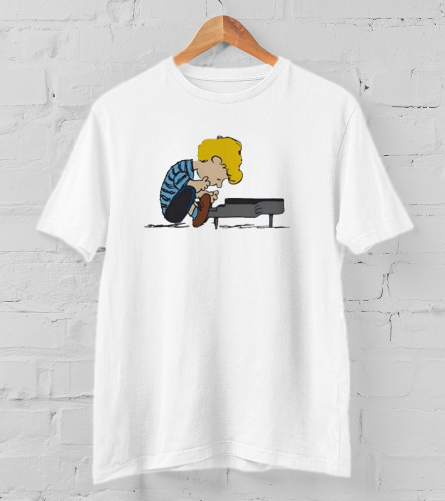 Peanuts Schroeder Piano Player Iconic Comic Strip Character T-Shirt