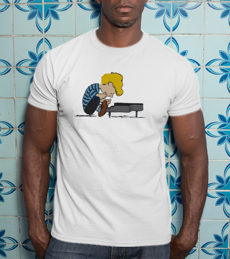 Peanuts Schroeder Piano Player Iconic Comic Strip Character T-Shirt