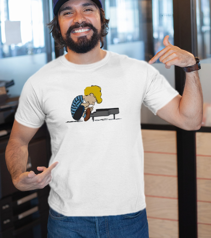 Peanuts Schroeder Piano Player Iconic Comic Strip Character T-Shirt