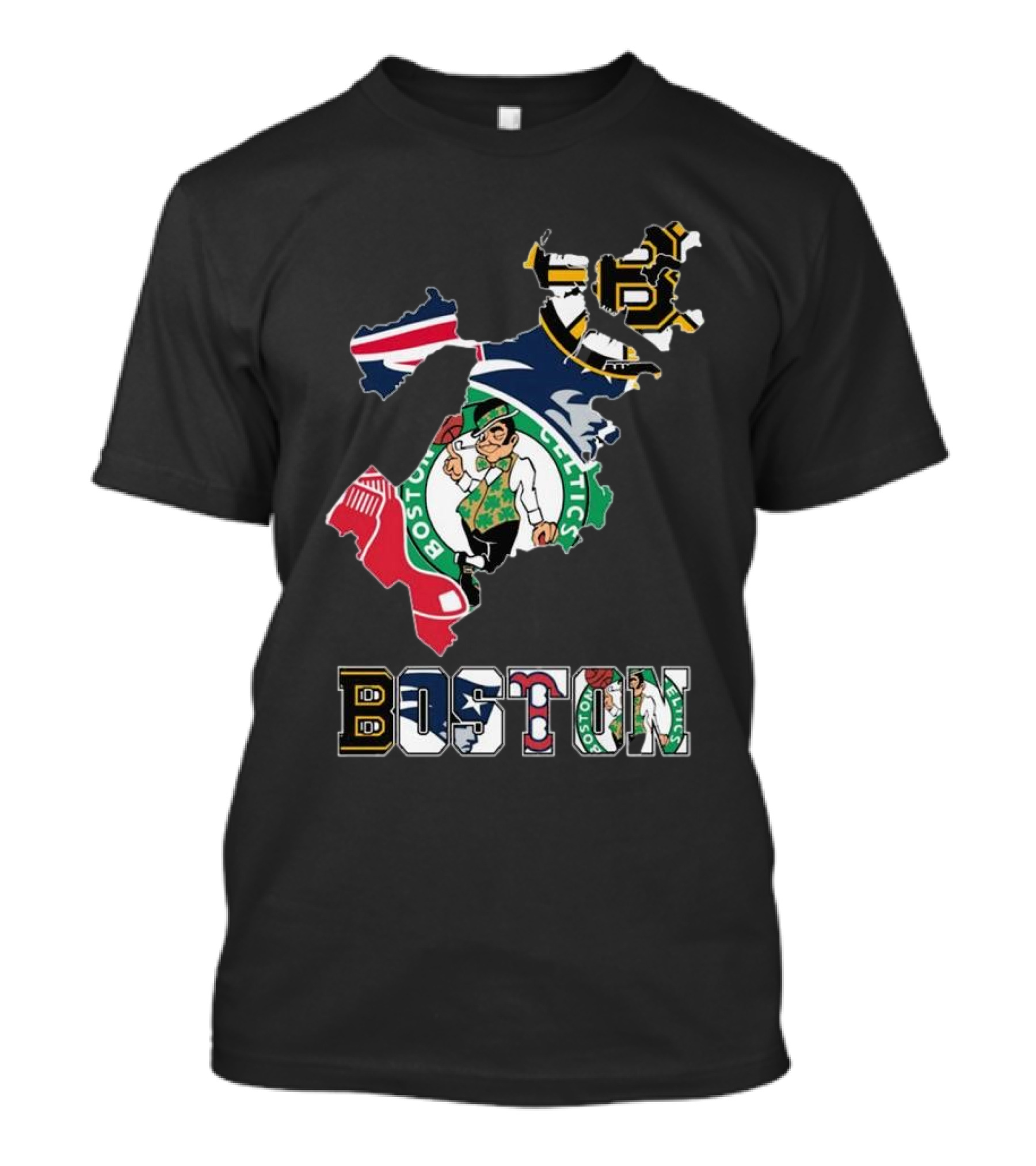 Boston Celtics Bruins Red Sox Patriots Boston Sports Pride T-Shirt