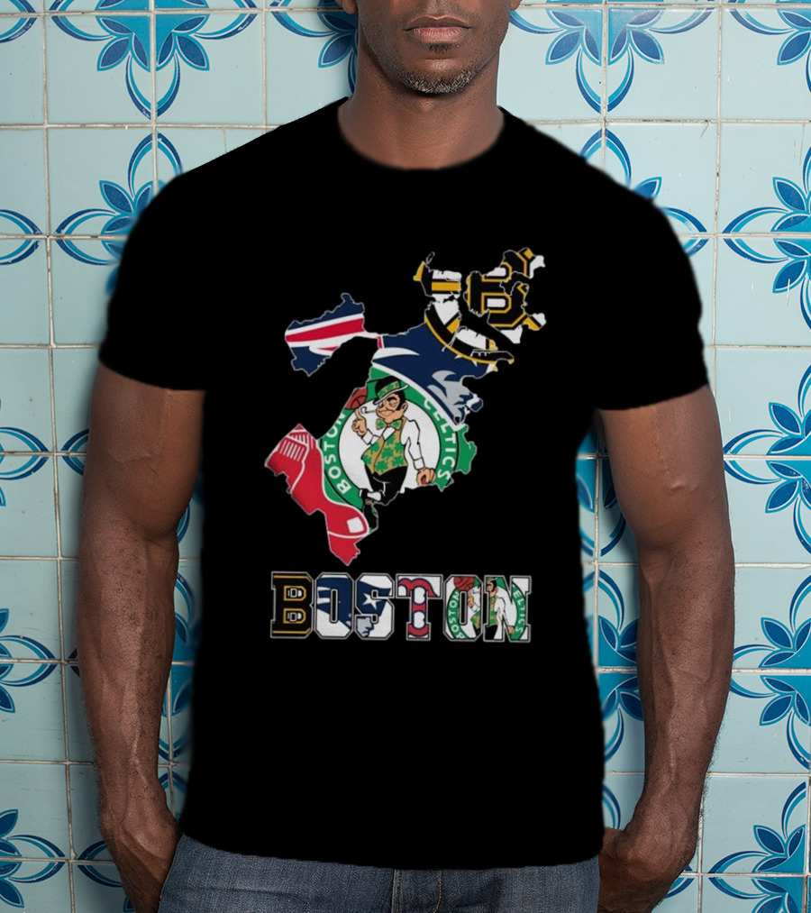 Boston Celtics Bruins Red Sox Patriots Boston Sports Pride T-Shirt