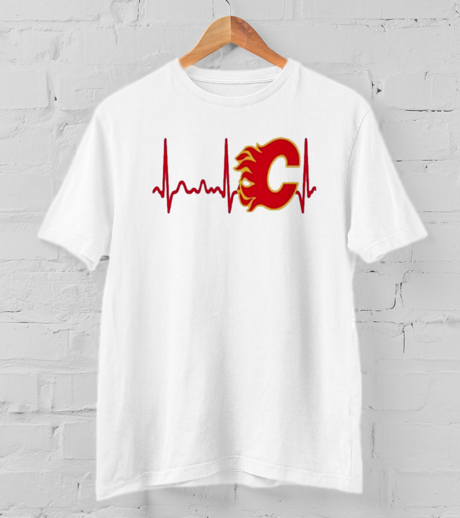 Calgary Flames Heartbeat T-Shirt
