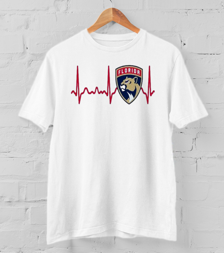 Florida Panthers Heartbeat Hockey T-Shirt