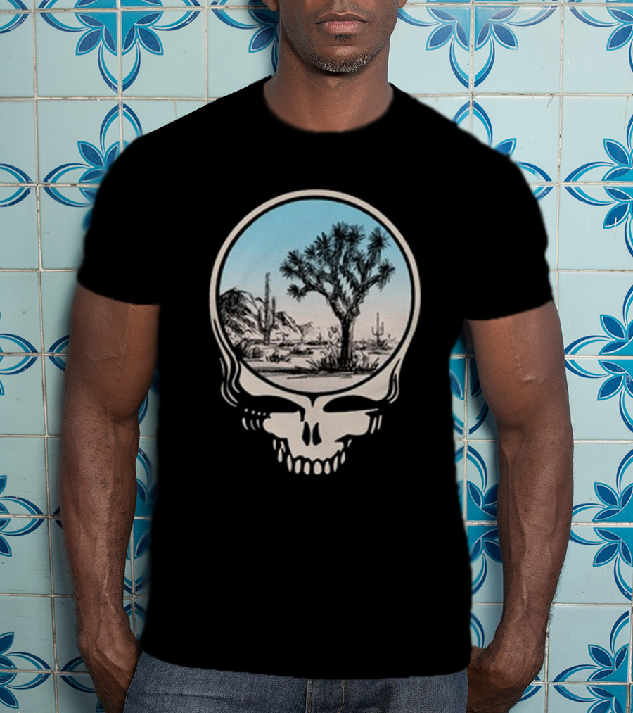 Grateful Dead Skull Desert Scene With Cacti And Joshua Tree T-Shirt