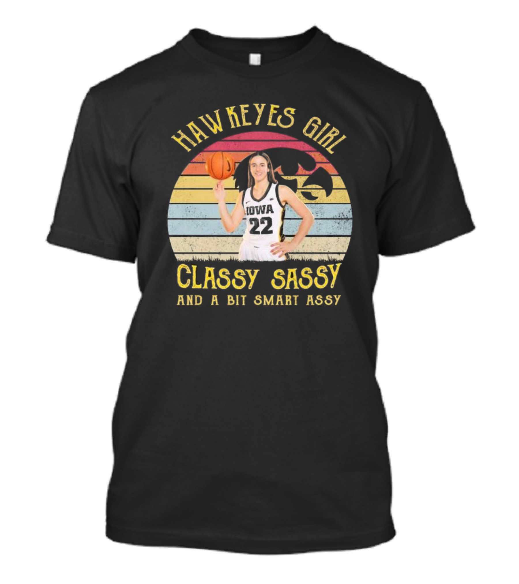 Hawkeyes Girl Classy Sassy And A Bit Smart Assy Vintage T-Shirt