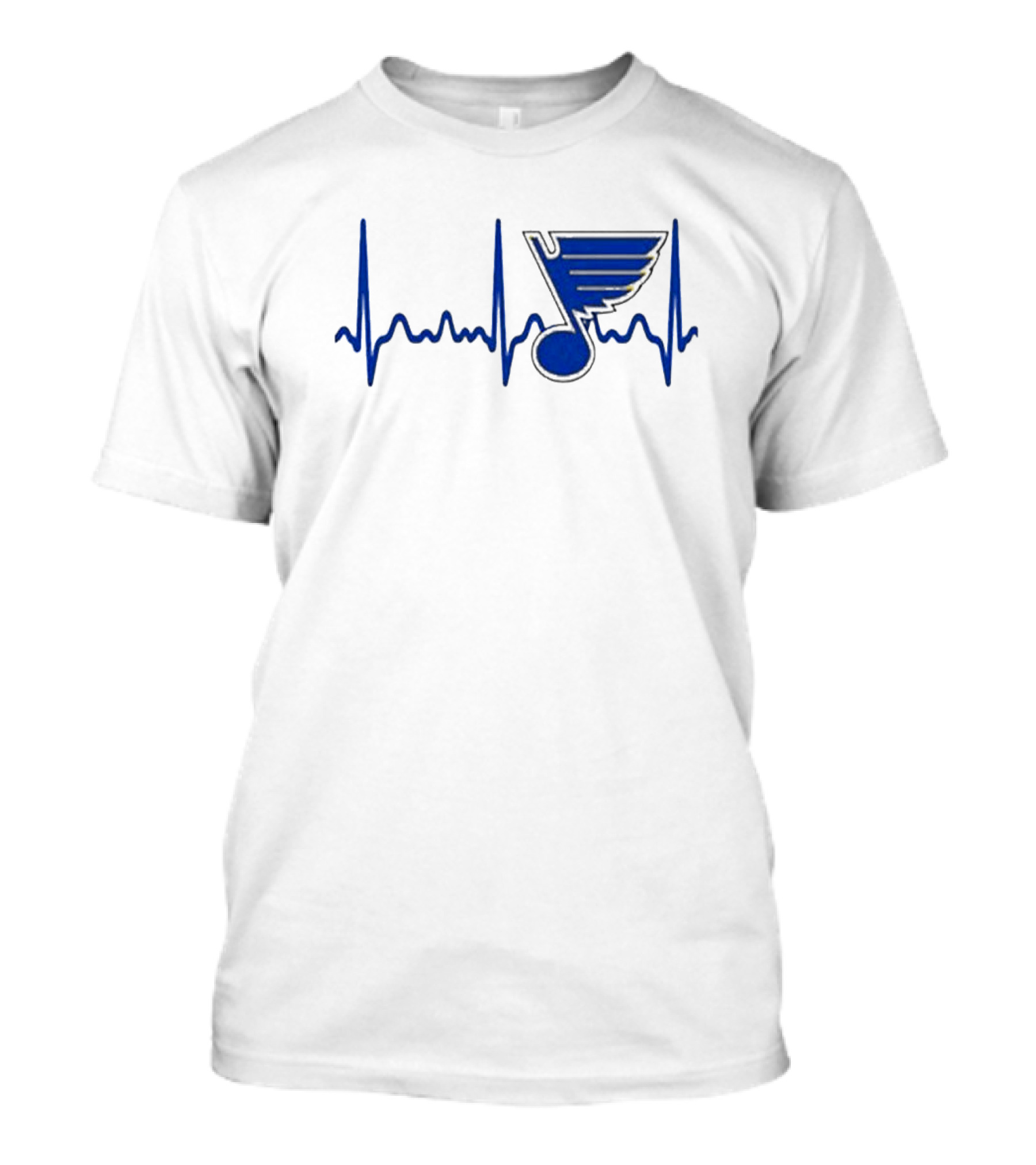St Louis Blues Heartbeat Hockey T-Shirt