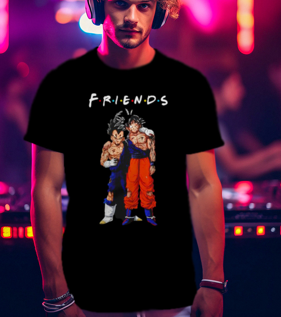 Goku And Vegeta FRIENDS TV Show Crossover T-Shirt