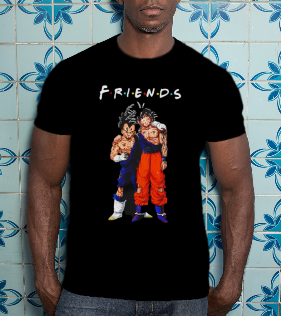 Goku And Vegeta FRIENDS TV Show Crossover T-Shirt