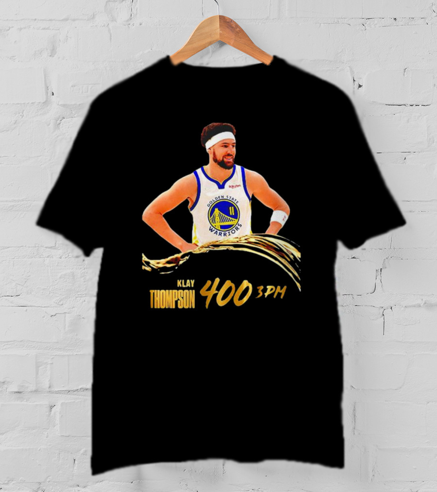 Klay Thompson 400 Three Pointers Golden State Warriors 3PM Gold Blooded T-Shirt
