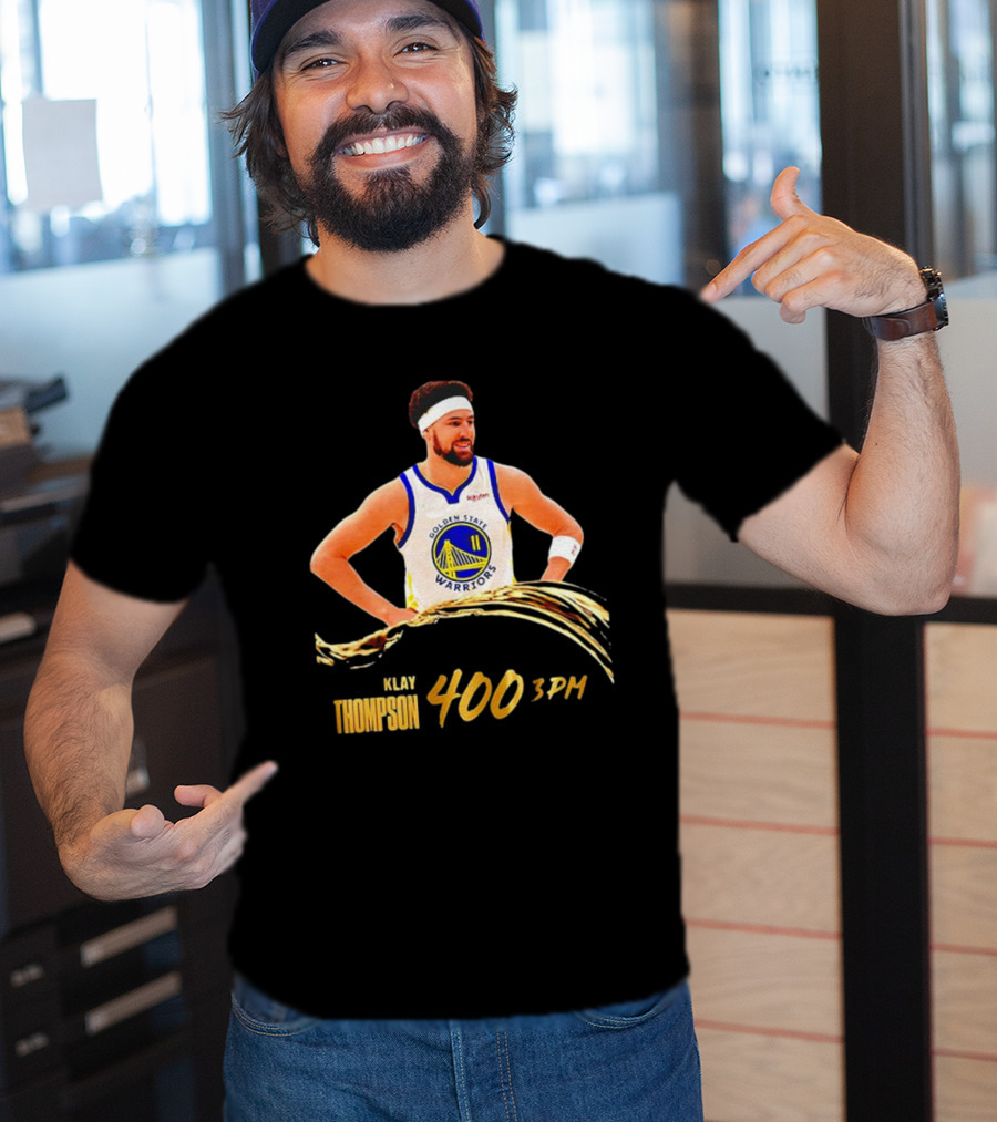 Klay Thompson 400 Three Pointers Golden State Warriors 3PM Gold Blooded T-Shirt