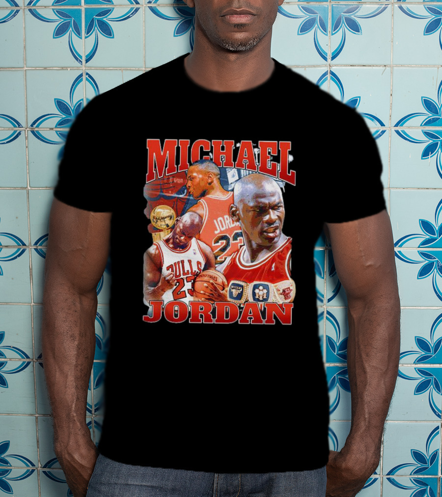 Michael Jordan Bulls 23 Vintage NBA Champion T-Shirt