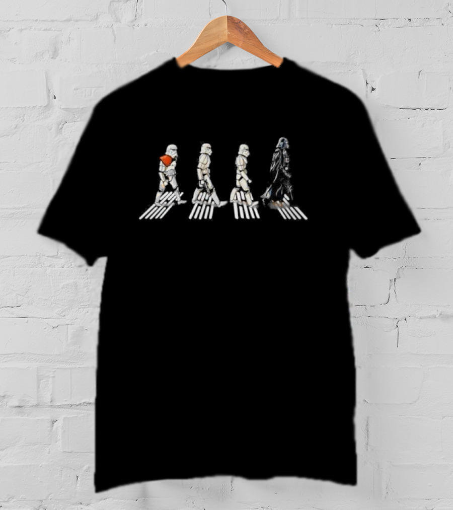 Nice Stormtrooper Darth Vader Star Wars Abbey Road Walkers T-Shirt