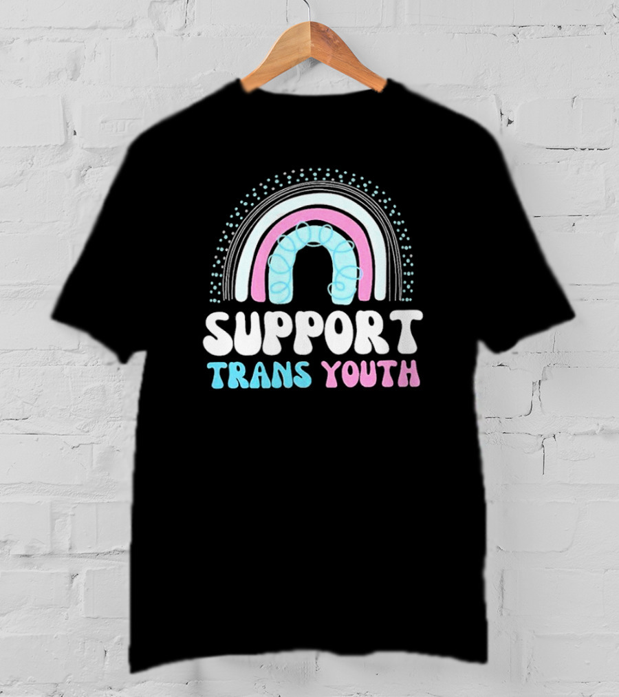 Support Trans Youth Rainbow Rights Ally Pride T-Shirt