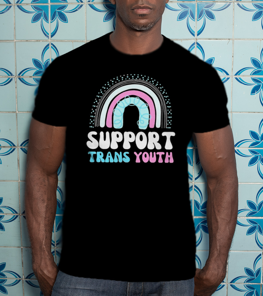 Support Trans Youth Rainbow Rights Ally Pride T-Shirt