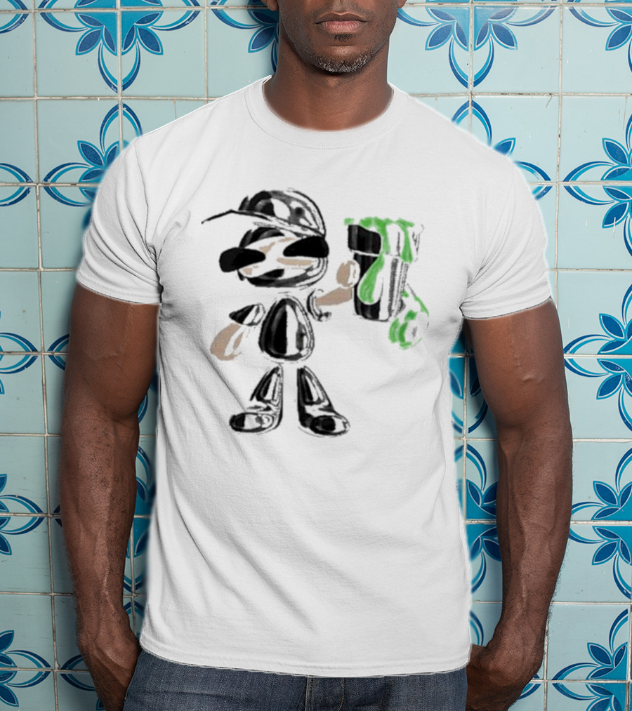 Twizzy Rich Luh Crankem Graffiti Character With Green Paint Can T-Shirt