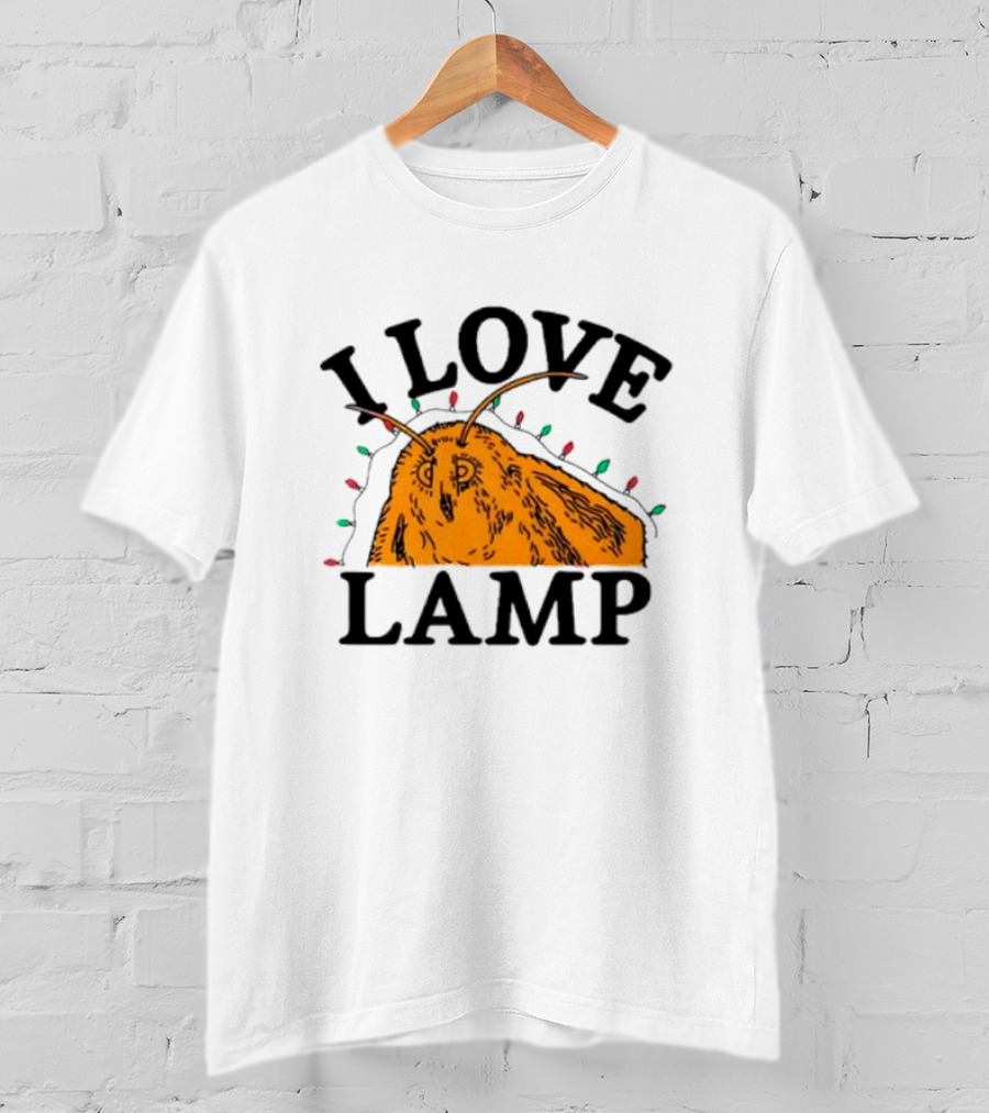 I Love Lamp Moth Christmas Lights T-Shirt
