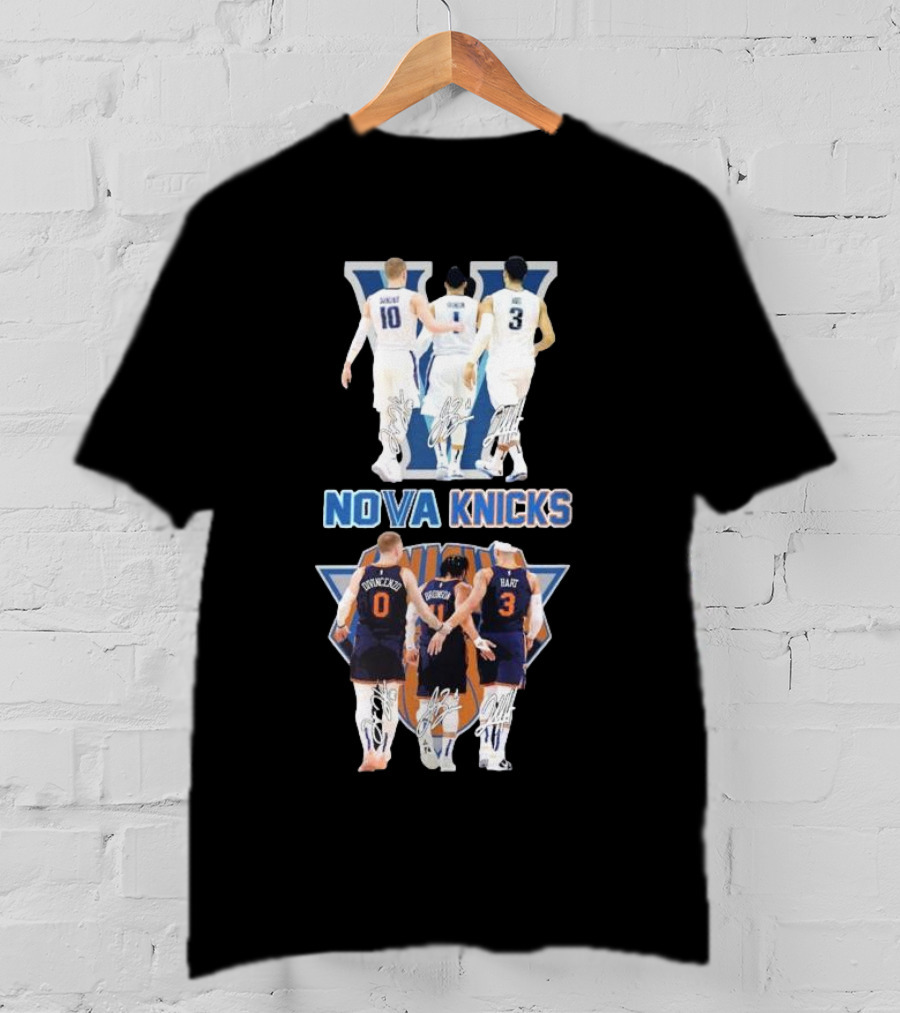 Villanova Wildcats Nova Knicks Players And Signatures T-Shirt