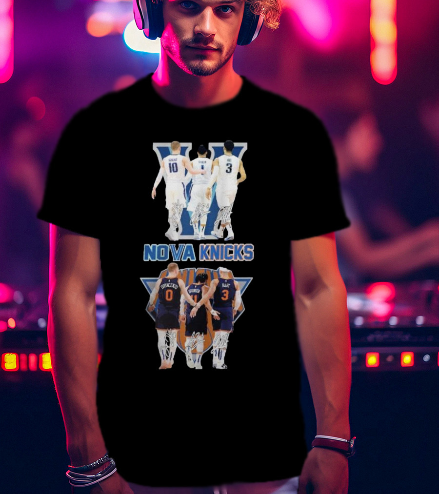 Villanova Wildcats Nova Knicks Players And Signatures T-Shirt
