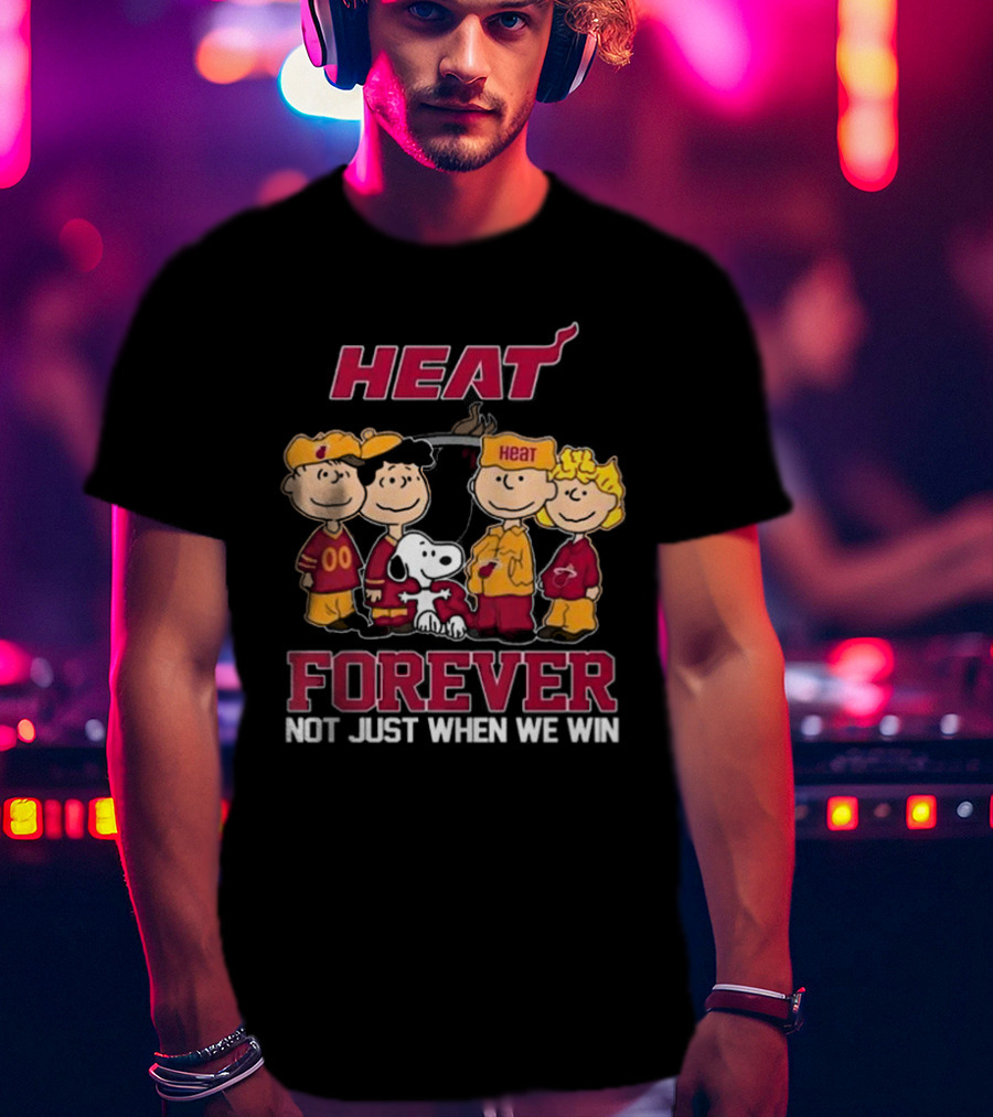 Miami Heat Snoopy And Friends Forever Not Just When We Win T-Shirt