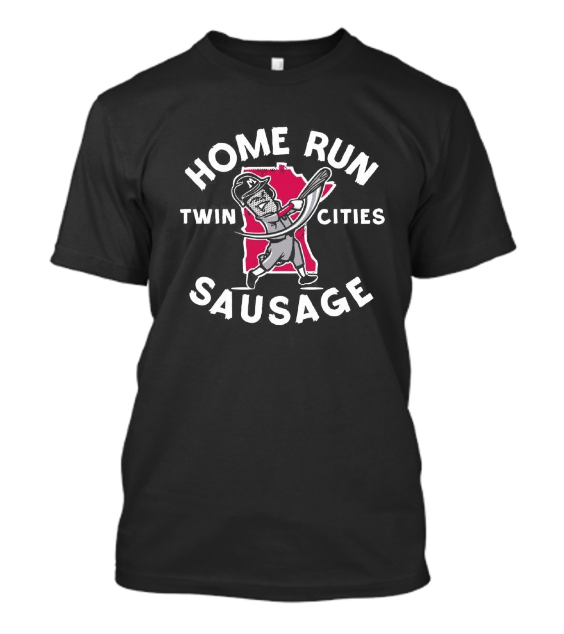 Minnesota Twin Cities Home Run Sausage Baseball T-Shirt