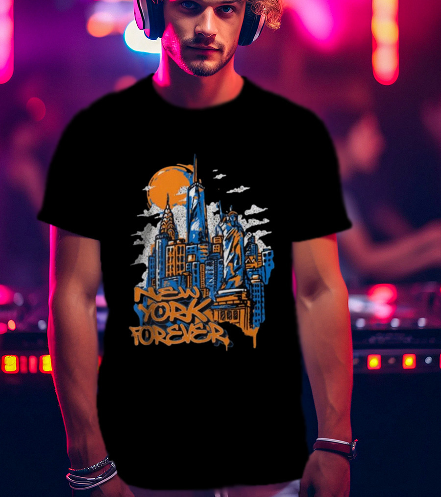 New York Knicks New York Forever Skyline T-Shirt