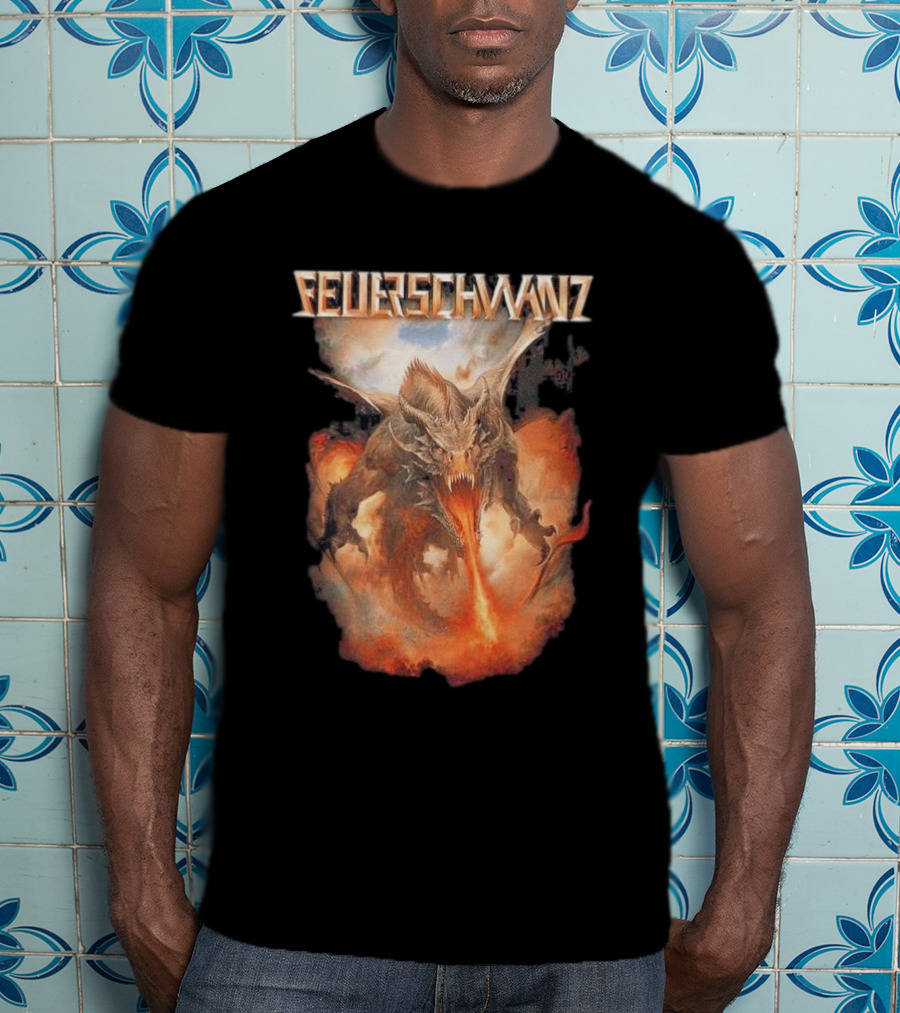 Feuerschwanz Drache Fire-Breathing Dragon Fantasy T-Shirt