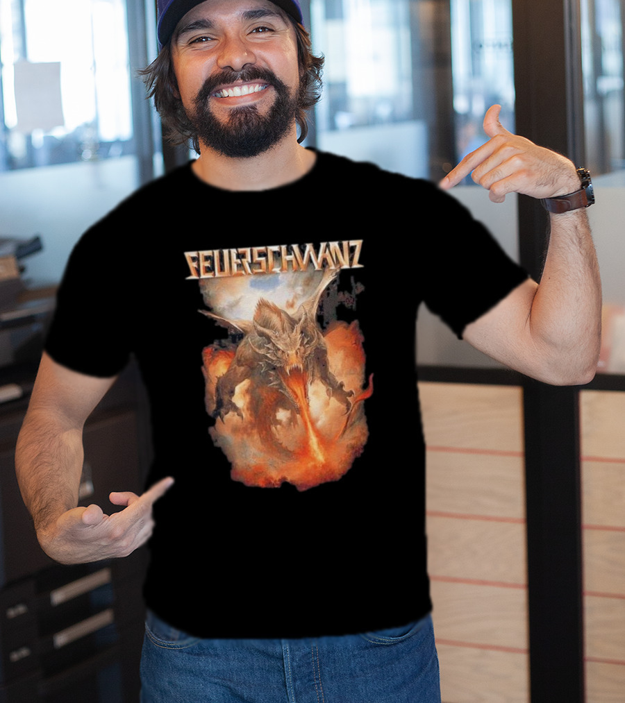 Feuerschwanz Drache Fire-Breathing Dragon Fantasy T-Shirt
